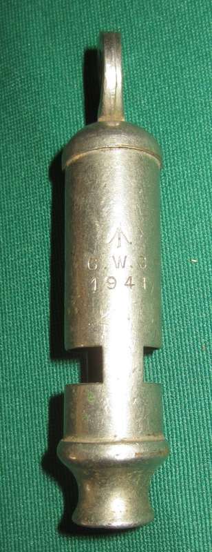 Military Whistle - C.W.S -  1941