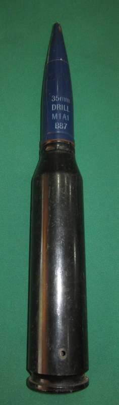 35 mm Oerlikon Anti Aircraft DRILL round INERT.