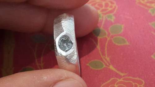 Soild Sterling Silver Ring, White Natural Topaz. Artisan hand made, unique. 11.1g heavy. WOW!