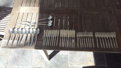 Eickhorn Art Nouveau Motif Stainless Steel Cutlery. 37 pieces