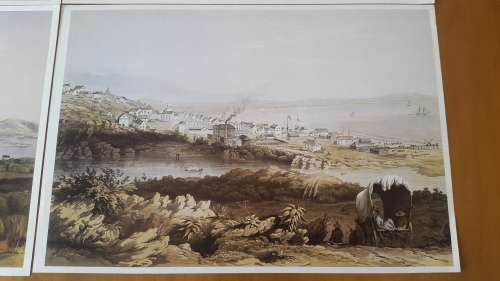 4 Thomas Baines prints of KNYSNA AND 3 Eastern Cape towns including Port Elizabeth.