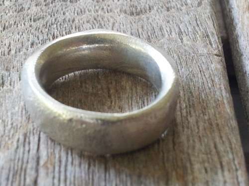 Multifaceted Sterling Silver Ring. .  13.8  grammes. Chunky, comfort fit.
