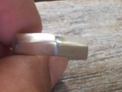 UNIQUE ARTISAN Four Faceted Symmetrical Sterling Silver Ring. .  9.5 grammes. Chunky, comfort fit.