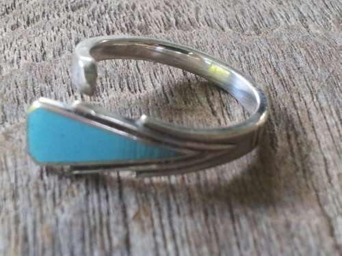 Art deco sterling silver spoon ring.1937 hallmark.  ADJUSTABLE!