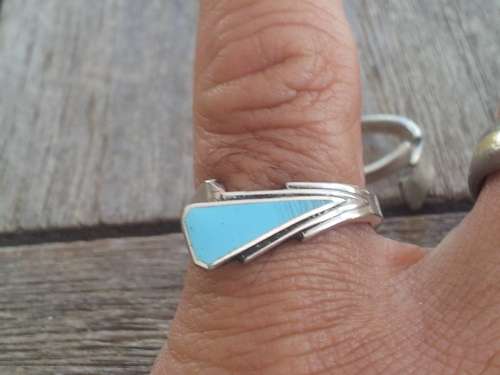 Art deco sterling silver spoon ring.1937 hallmark.  ADJUSTABLE!