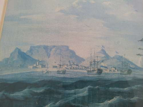 Arrival of the "Noord-Nieuwland" in Table Bay, 1762. Limited Edition Print 385/600. Superb Frame.
