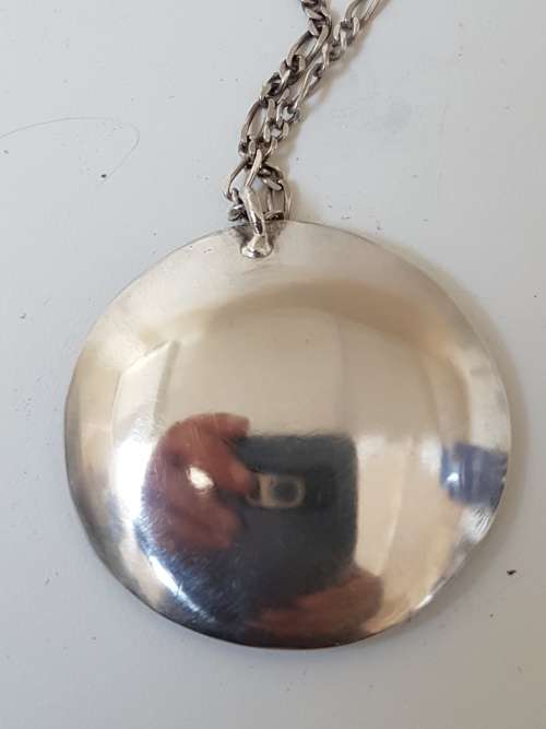 NEW Huge Solid Siver Springbok Pendant with Smooth Solid Silver Bezel Back. 40.7 grams!!