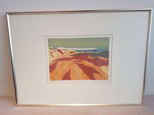 Alice Goldin  Sand Dunes. 1/20.Signed Limited Edition Silkscreen Print. Framed. Excellent condition.