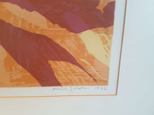 Alice Goldin  Sand Dunes. 1/20.Signed Limited Edition Silkscreen Print. Framed. Excellent condition.