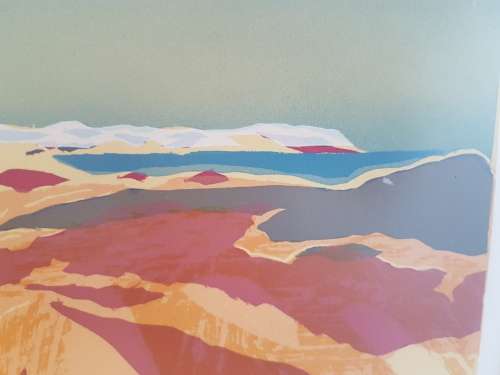 Alice Goldin  Sand Dunes. 1/20.Signed Limited Edition Silkscreen Print. Framed. Excellent condition.