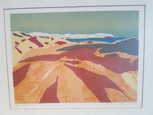 Alice Goldin  Sand Dunes. 1/20.Signed Limited Edition Silkscreen Print. Framed. Excellent condition.