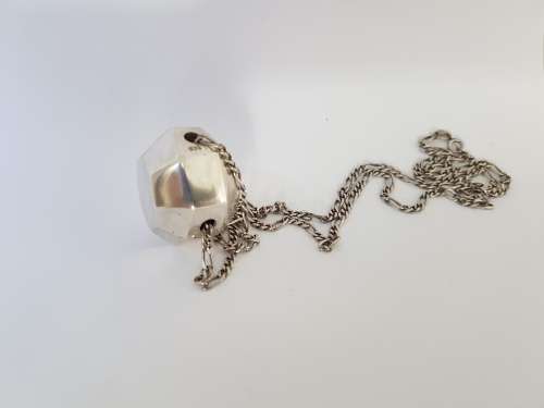 Solid Sterling Silver Heavy Octagonal Pendant. 51.6 grams!!!!! Could also be paperweight.