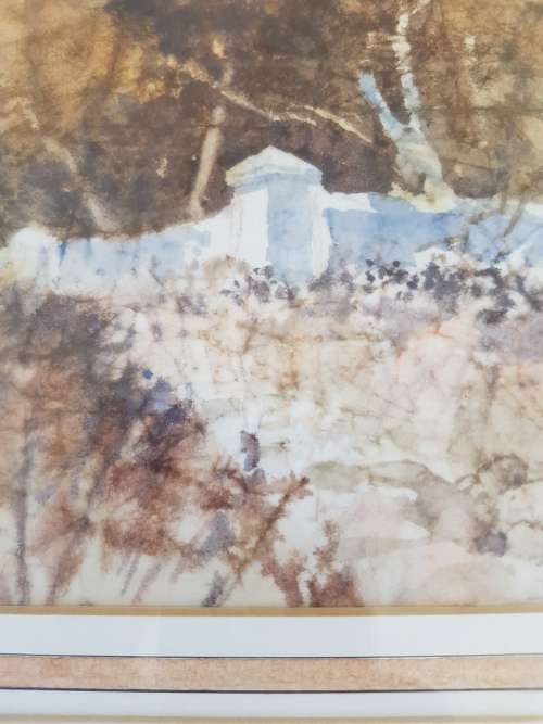 John Cullingworth. Stellenbosch. Original watercolour with exquisite detail. Framed without glass.