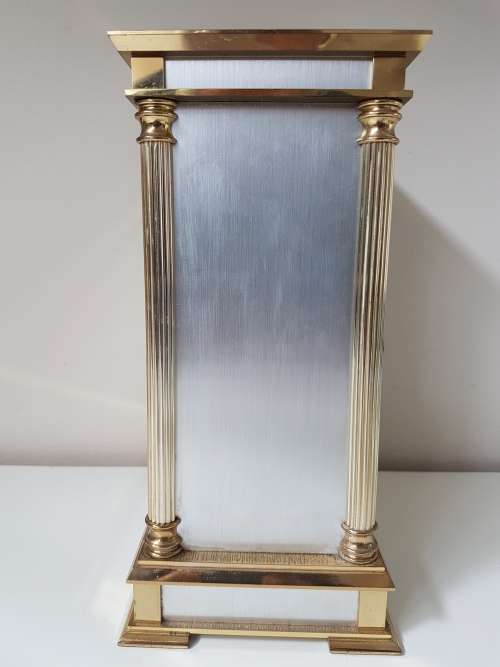 Franz Hermle Mantle Clock with Day/ Date, Month, Moonphase. Heavy. Brass.