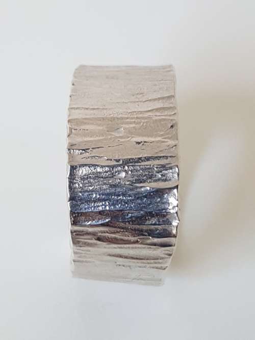 Hammered Sterling Silver ring. Marked .925. 21.7  grammes, Hand Made, not a mould.