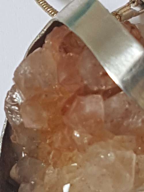 Sterling Silver Wrap White Transparent Quartz Crystal Pendant. Rough Crystal. Large.