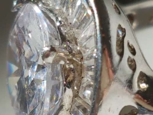 Fabulous White BRILLIANT 4 ct. CZ  Sterling Sliver Ring. 7.3 grams.