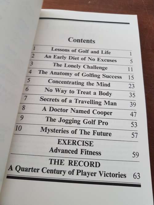 SIGNED Gary Player On Fitness and Success.