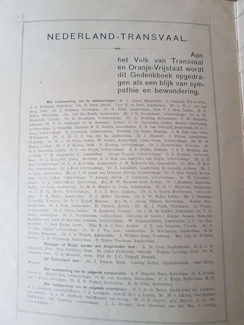 Nederland Transvaal Gedenkboek opgedragen aan het volk van Transvaal en Oranje-Vrijstaat