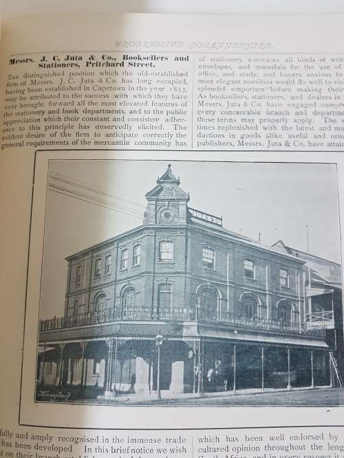 1895! Progressive Johannesburg. Illustrated. A Retrospect of Eight Years Progress. Longland, Henry
