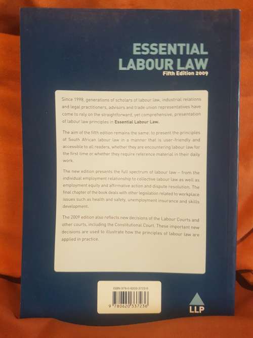 Essential Labour Law Fifth ( 5th ) Edition 2009 by Basson et al. NEW BOOK.