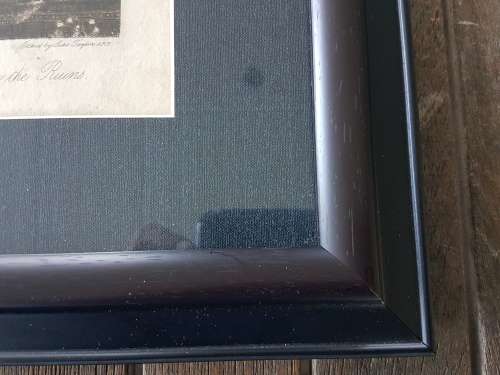 Original Victorian etching with frame. Love Among the Ruins by Burne-Jones. Etching by Luke Taylor.