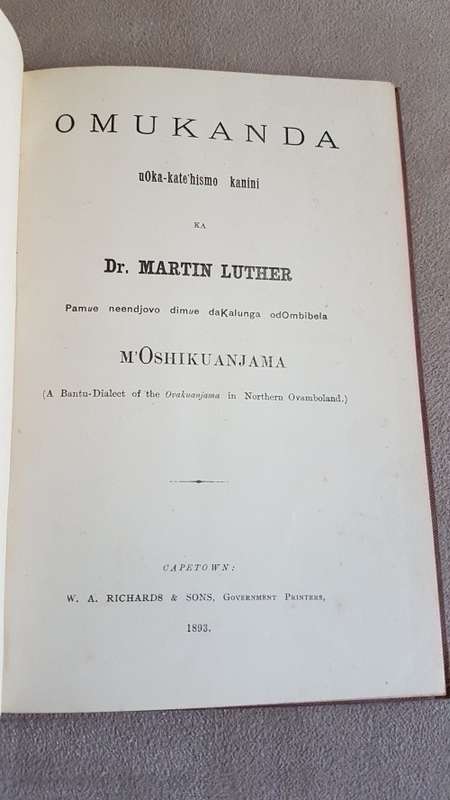 Omukanda. uOka-kate`hismo kanini ka Dr. Martin Luther Pamue neendjovo dimue daKalunga odOmbibela M`O