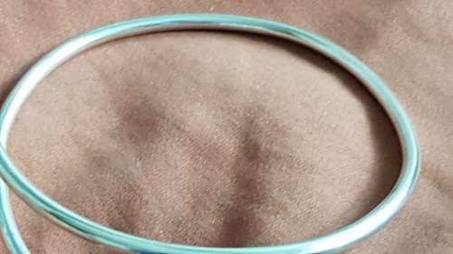 Solid Sterling Silver ADJUSTABLE Artisan Bangle. 21.8 grammes. Wilhelmina 10 cent Netherlands coin !