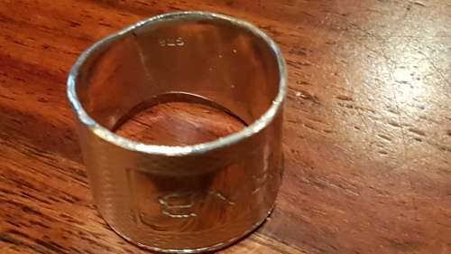 FAB: Engine Turned Design Sterling Silver 9.9 g Ring Deeply Engraved, Art Deco Style.