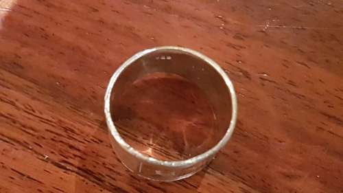 FAB: Engine Turned Design Sterling Silver 9.9 g Ring Deeply Engraved, Art Deco Style.