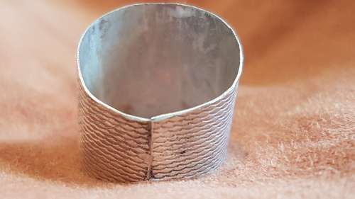 Vintage Engraved Ring ` Frank `. Marked 925. Sterling Silver.