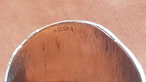 JOAN Name Silver Sterling Ring . Large 7.5 grams engine turned design, hand made, marked 925