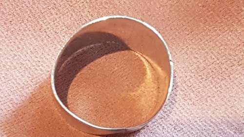 JOAN Name Silver Sterling Ring . Large 7.5 grams engine turned design, hand made, marked 925
