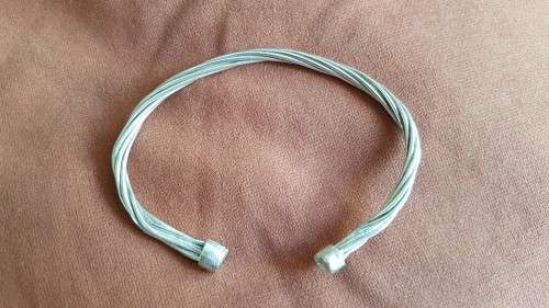 Solid Sterling Silver Twisted 7 Wire Strands Bangle. Hand Made Throughout. Artisan, Unique.