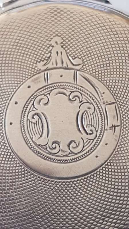 Vintage French Solid Silver Pocket Watch  with Components behind Glass. Steampunk fashion item.