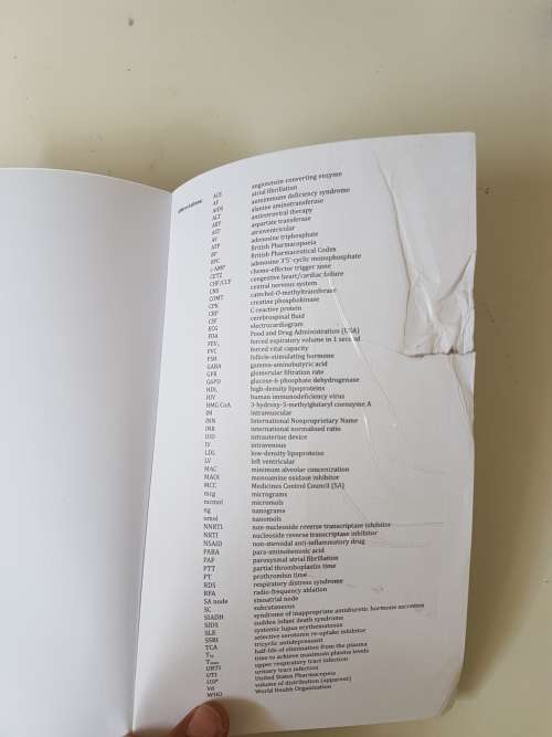 SAMF. 12th Edition. South African Medicines Formulary. New book but back cover has tear and crease.