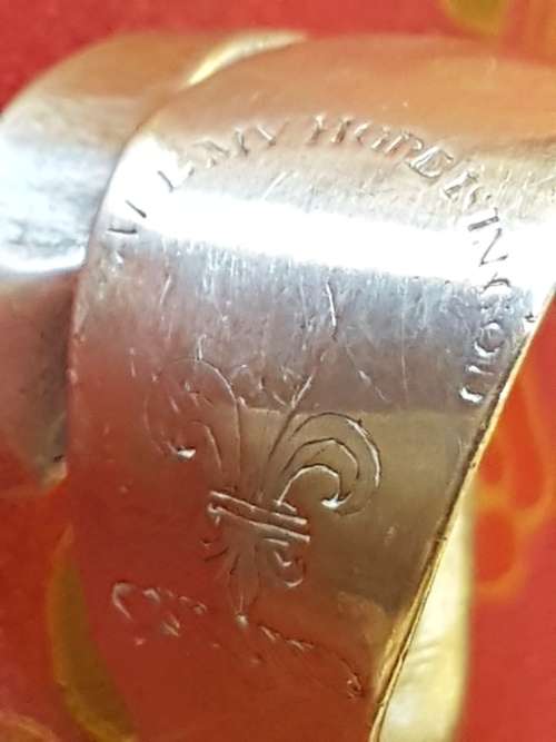 Engraved Vintage Sterling Silver Spoon ring ` All My Hope Is In God` 8.6 gram  Marked RC 925