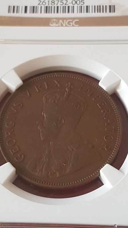 1934 Penny 1d AU50BN Slabbed.