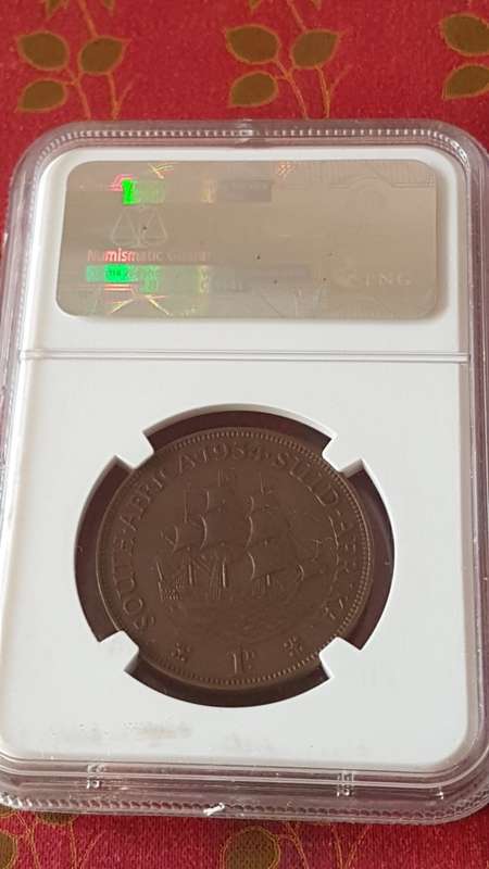1934 Penny 1d AU50BN Slabbed.