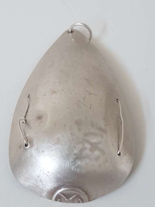 Namibian Labadorite in large teardop solid silver setting with silver wire. 24.4 g!