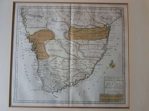 1769 SOUTH AFRICA ORIGINAL MAP. Isaak Tirion. Kaart van Het Zuidelykste Gedeelte van Afrika...