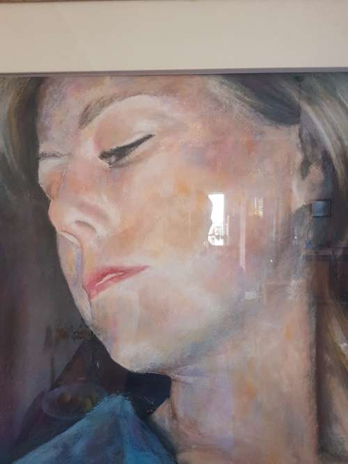 John Botham ( 1966- ). original pastel of young woman.