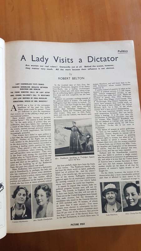 Picture Post. Vol. 1 No. 1 to Vol. 1. No. 14. October 1 1938 to 31 December 1938. Munich Agreement.