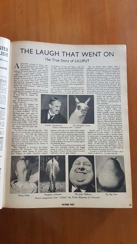 Picture Post. Vol. 1 No. 1 to Vol. 1. No. 14. October 1 1938 to 31 December 1938. Munich Agreement.
