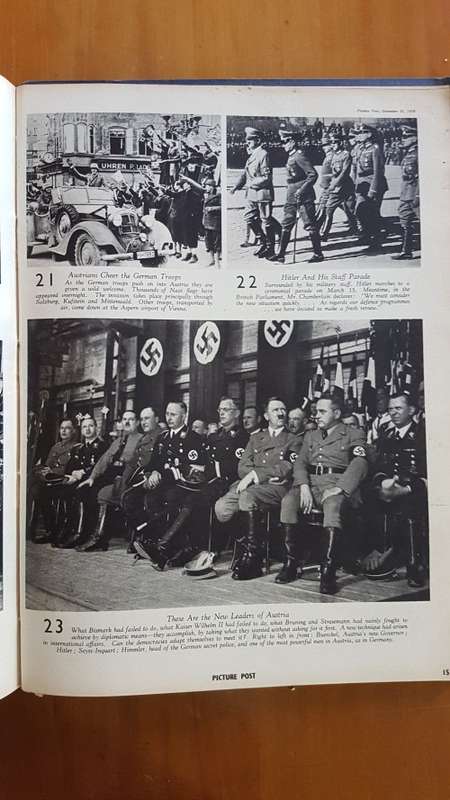 Picture Post. Vol. 1 No. 1 to Vol. 1. No. 14. October 1 1938 to 31 December 1938. Munich Agreement.