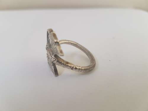 Charming Butterfly Ring. Silver plated.
