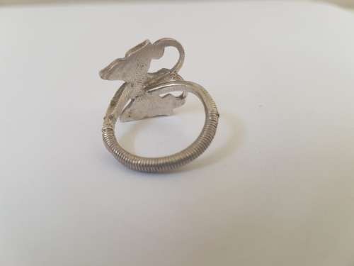Charming Butterfly Ring. Silver plated.