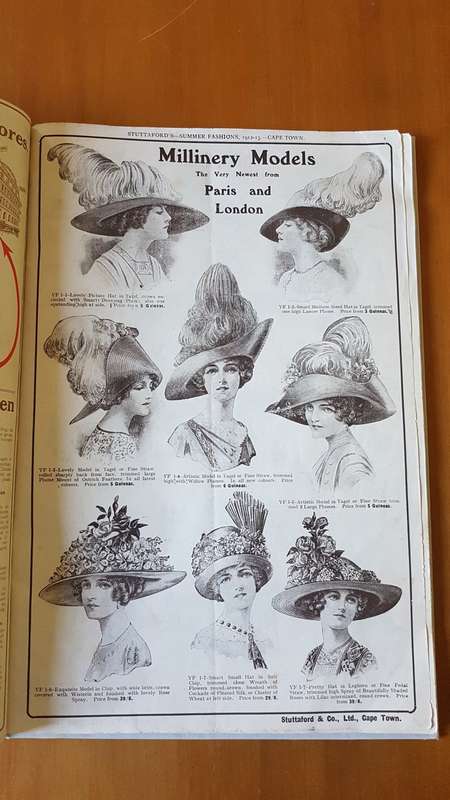 Stuttafords Catalogue Summer Fashions 1912. 1913. Complete and bound in cloth hardback.