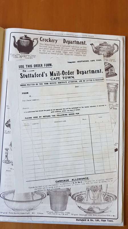 Stuttafords Catalogue Summer Fashions 1912. 1913. Complete and bound in cloth hardback.