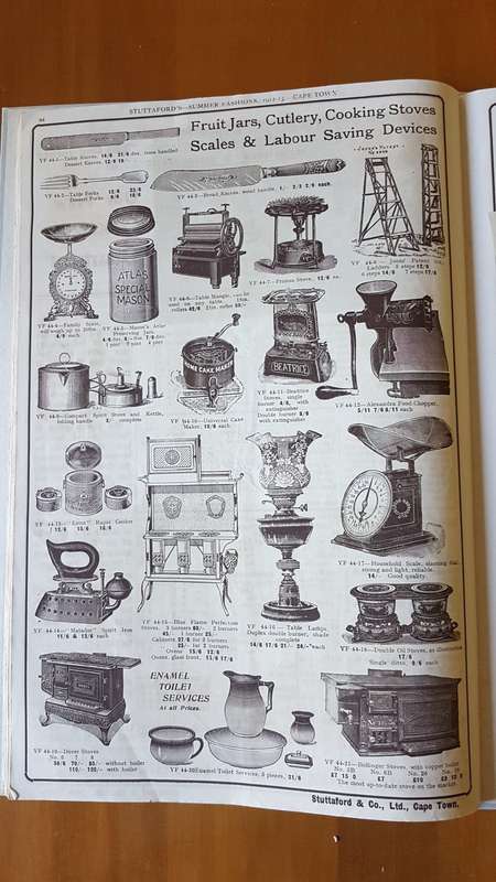 Stuttafords Catalogue Summer Fashions 1912. 1913. Complete and bound in cloth hardback.